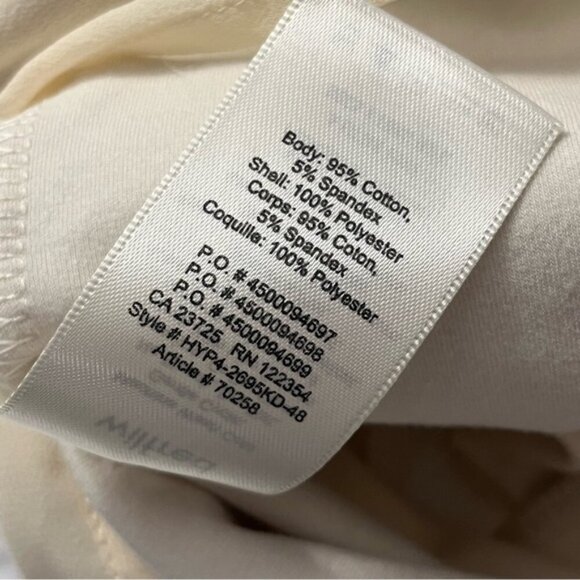 Aritzia Wilfred Floral Sheer Sleeve Blouson Bodysuit S - Picture 9 of 11